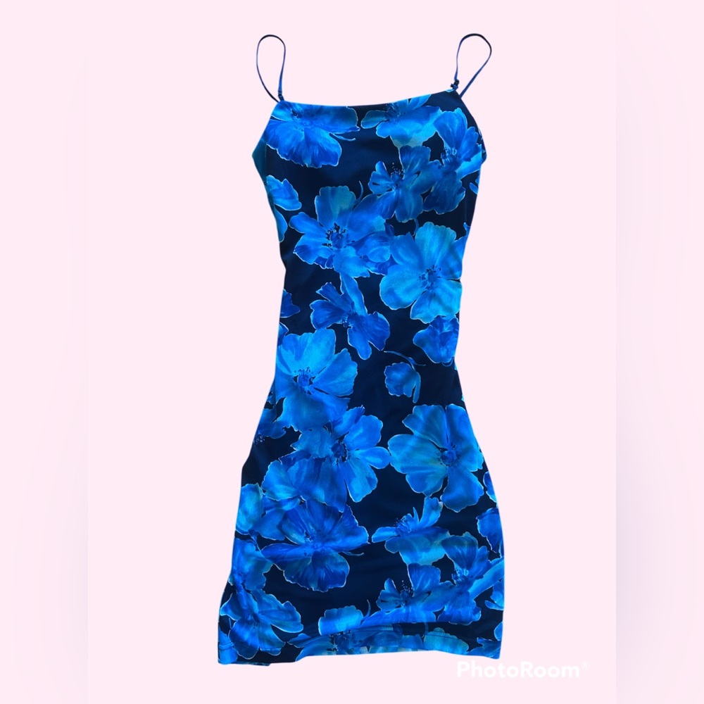 City Triangles Blue Floral Mini Dress